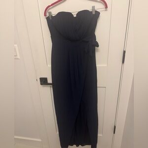 Lulu's Midnight Blue Strapless Dress
